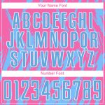 Custom Pink Light Blue White Soccer Jersey Sublimation Uniform for Kids and Adults Custom Pink Light Blue-White Sublimation