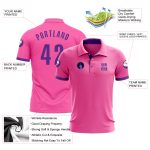 Custom Pink Purple Golf Polo Shirt for Performance Wear Custom Pink Purple Performance Golf Polo Shirt