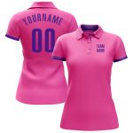 Custom Pink Purple Golf Polo Shirt for Performance Wear Custom Pink Purple Performance Golf Polo Shirt