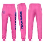 Custom Pink Fleece Jogger Pants for Women - Cozy Royal Sweatpants Custom Pink Royal Fleece Jogger Sweatpants