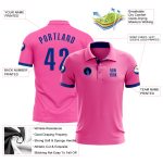 Custom Pink Golf Polo Shirt for Performance Wear Custom Pink Royal Performance Golf Polo Shirt