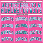 Custom Basketball Jersey - Authentic Pink Teal White Throwback Design Custom Pink Teal-White Authentic Throwback Basketball