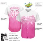 3D Pattern Baseball Jersey - Custom Pink White Design Authentic Sports Apparel Custom Pink White 3D Pattern Design Authentic