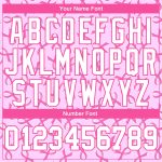 Breast Cancer Awareness Custom 3D Pattern Long Sleeve Performance T-Shirt in Pink & White Custom Pink White Breast Cancer