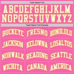 Custom Pink White-Gold Authentic Basketball Jersey for Throwback Fans Custom Pink White-Gold Authentic Throwback Basketball