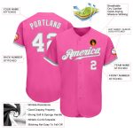 Custom Pink White Gray Baseball Jersey - Authentic Design, Perfect for Fans Custom Pink White-Gray Authentic Baseball Jersey