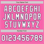 Custom Pink White Navy Baseball Jersey - Authentic Fade Fashion Design Custom Pink White-Navy Authentic Fade Fashion Baseball
