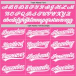 Custom Softball Jersey Pink White Unisex Two-Button Design for Comfort Custom Pink White Two-Button Unisex Softball Jersey
