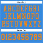 Custom Powder Blue Blaze Orange Authentic Football Jersey - Mesh Design, Personalized Sports Apparel Custom Powder Blue Blaze