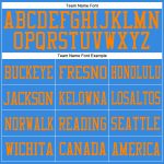 Custom Powder Blue Blaze Orange Authentic Football Jersey - Mesh Design, Personalized Sports Apparel Custom Powder Blue Blaze