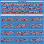 Custom Powder Blue Authentic Baseball Jersey - Crimson City Cream Design Custom Powder Blue Crimson-City Cream Authentic