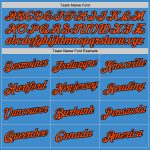 Custom Powder Blue Performance T-Shirt - Orange and Black Design for Men Custom Powder Blue Orange-Black Performance T-Shirt