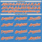 Authentic Custom Powder Blue Orange White Baseball Jersey for Men Custom Powder Blue Orange-White Authentic Baseball Jersey