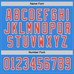 Custom Powder Blue Hockey Jersey with Orange-White Trim - Personalized Sports Apparel Custom Powder Blue Orange-White Hockey