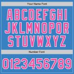 Custom Authentic Baseball Jersey in Powder Blue and Pink-White Custom Powder Blue Pink-White Authentic Baseball Jersey