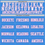 Custom Powder Blue Pink White Authentic Football Jersey - Customizable Mesh Design Custom Powder Blue Pink-White Mesh Authentic