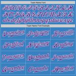 Custom Powder Blue Purple White Baseball Jersey - Authentic Team Apparel Custom Powder Blue Purple-White Authentic Baseball