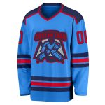 Powder Blue Custom Red-Navy Hockey Jersey for Men and Women Custom Powder Blue Red-Navy Hockey Jersey