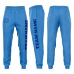 Powder Blue Jogger Sweatpants for Men and Women, Custom Royal Fleece Design Custom Powder Blue Royal Fleece Jogger Sweatpants
