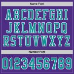 Custom Purple Aqua-White Authentic Football Jersey - Personalized Mesh Sports Apparel Custom Purple Aqua-White Mesh Authentic