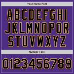 Custom Purple Black Gold Varsity Letterman Jacket Full Snap Bomber Jacket Custom Purple Black-Gold Bomber Full-Snap Varsity