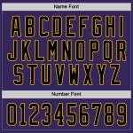 Personalized Purple Black and Gold Hockey Jersey Customizable Design Custom Purple Black-Gold Hockey Jersey