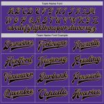 Custom Bomber Varsity Letterman Jacket in Purple Black and Old Gold Custom Purple Black-Old Gold Bomber Full-Snap Varsity