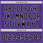 Custom Two Tone Purple Black White Varsity Letterman Bomber Jacket Full-Snap Design Custom Purple Black-White Bomber Full-Snap