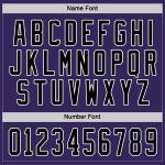 Custom Hockey Jersey - Purple Black White Design, Personalized Team Apparel Custom Purple Black-White Hockey Jersey