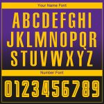 Custom Purple Gold-Black Soccer Jersey Long Sleeve Fade Fashion Uniform Custom Purple Gold-Black Sublimation Long Sleeve