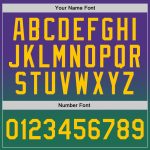 Custom Fade Basketball Jersey in Purple, Gold, and Kelly Green - Authentic Fashion Design Custom Purple Gold-Kelly Green