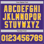 Custom Purple Gold White Baseball Jersey - Authentic Sports Apparel Custom Purple Gold-White Authentic Baseball Jersey