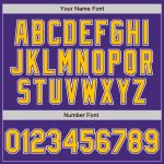 Custom Purple Gold Authentic Fade Baseball Jersey | Fashion Jersey Custom Purple Gold-White Authentic Fade Fashion Baseball