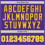 Purple Gold White Custom Basketball Jersey - Authentic Throwback Style Custom Purple Gold-White Authentic Throwback Basketball