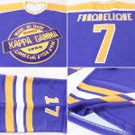 Purple Gold White Custom Hockey Jersey - Personalized Team Apparel Custom Purple Gold-White Hockey Jersey