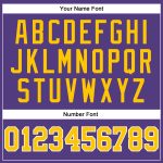 Custom Purple Gold-White Long Sleeve Performance T-Shirt for Men and Women Custom Purple Gold-White Long Sleeve Performance
