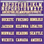Custom Purple Gold-White Authentic Football Jersey - Premium Mesh Design Custom Purple Gold-White Mesh Authentic Football