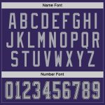 Personalized Purple Gray Black White Hockey Jersey Custom Design Custom Purple Gray Black-White Hockey Jersey