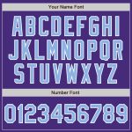Custom Purple Light Blue White Baseball Jersey - Authentic Sports Jersey Custom Purple Light Blue-White Authentic Baseball