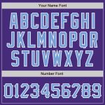 Custom Authentic Baseball Jersey in Purple and Light Blue-White Style 5440 Custom Purple Light Blue-White Authentic Baseball