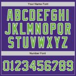 Custom Authentic Purple and Neon Green-White Baseball Jersey Custom Purple Neon Green-White Authentic Baseball Jersey
