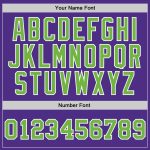 Custom Purple Neon Green White Basketball Jersey - Authentic Throwback Design Custom Purple Neon Green-White Authentic Throwback