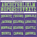Custom Performance T-Shirt in Purple Neon Green-White for Men Women Long Sleeve Custom Purple Neon Green-White Long Sleeve