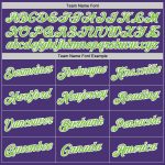 Custom Purple Neon Performance T-Shirt - Green and White Athletic Tee Custom Purple Neon Green-White Performance T-Shirt