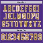 Custom Purple White Gold Mesh Authentic Football Jersey Custom Purple Old Gold-White Mesh Authentic Football Jersey