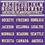 Custom Purple White Gold Mesh Authentic Football Jersey Custom Purple Old Gold-White Mesh Authentic Football Jersey