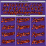 Custom Varsity Letterman Jacket Purple Orange Black Full-Snap Bomber Custom Purple Orange-Black Bomber Full-Snap Varsity