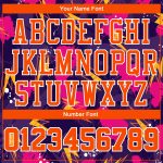 Custom Basketball Jersey for Music Festival, Purple Orange-Gold Round Neck Sublimation Suit Custom Purple Orange-Gold Music
