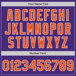 Custom Authentic Baseball Jersey in Purple, Orange, and White Custom Purple Orange-White Authentic Baseball Jersey