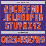 Custom Purple Orange White Baseball Jersey - Authentic Fade Design Fashion Apparel Custom Purple Orange-White Authentic Fade
